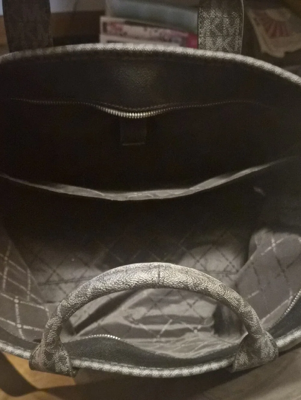 Michael Kors Cooper Mexium Black Pebbled Leather Messenger Bag